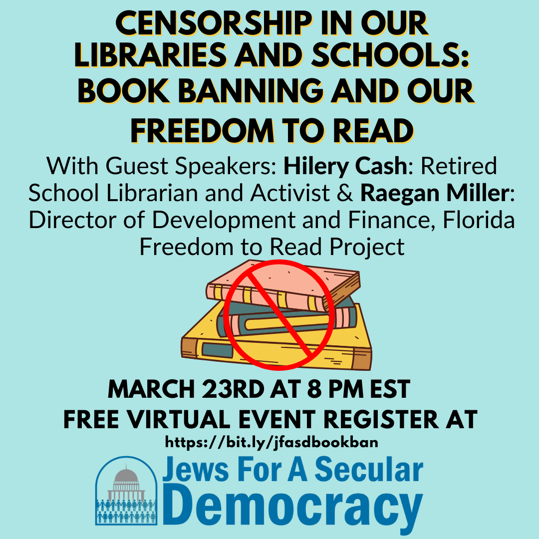 Censorship in our Libraries and Schools: Book Banning and our Freedom to Read