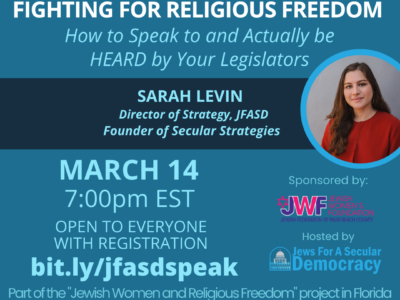 Fighting for Religious Freedom: How to Speak to and Actually Be HEARD by your Legislators